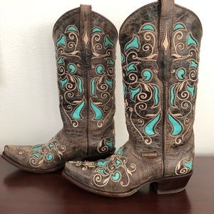 TEXAS COUNTRY WOMENS/GIRLS WESTERN BOOT CATER MIEL